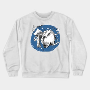 flying elephant blue Crewneck Sweatshirt